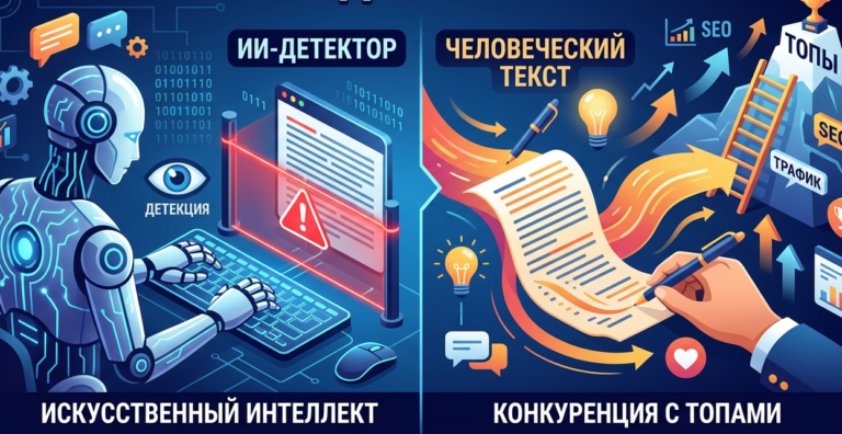 Как обойти детектор ИИ текста и очеловечить текст что бы конкурировать с Топами